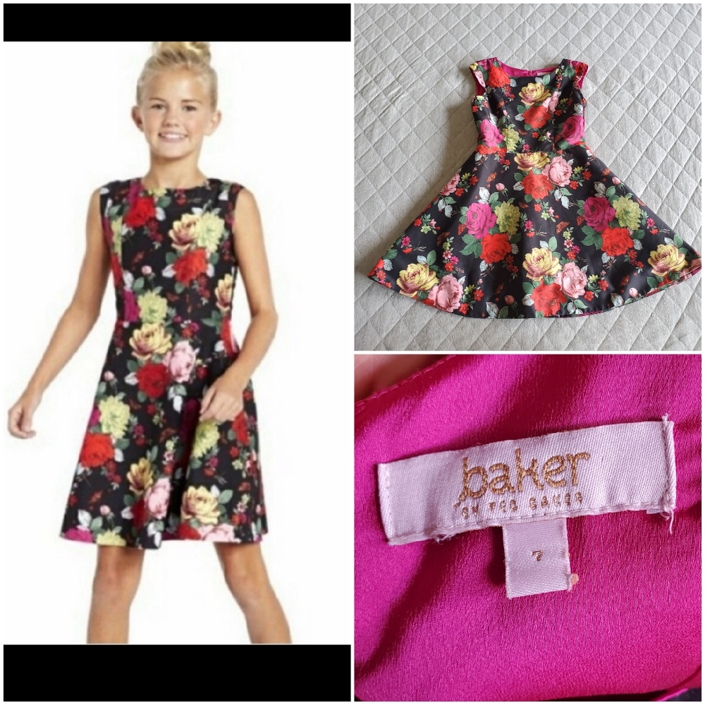 Baker by Ted Baker girls floral dress
 Size 7‎